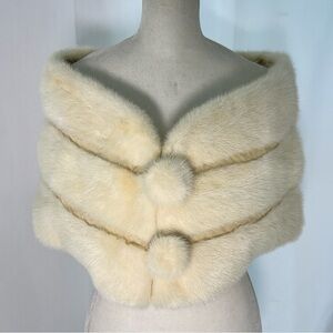 RARE Vintage 50s 60s golden pearl mink STOLE